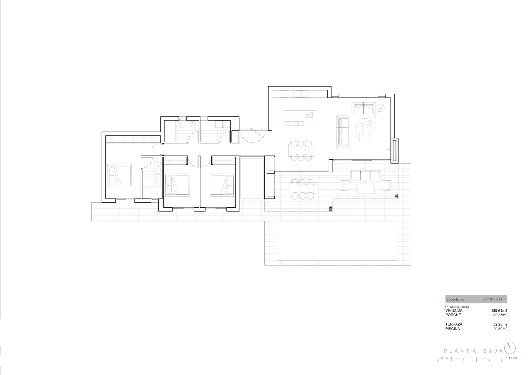 Detached home in Calpe — Ground-floor plan, page 1