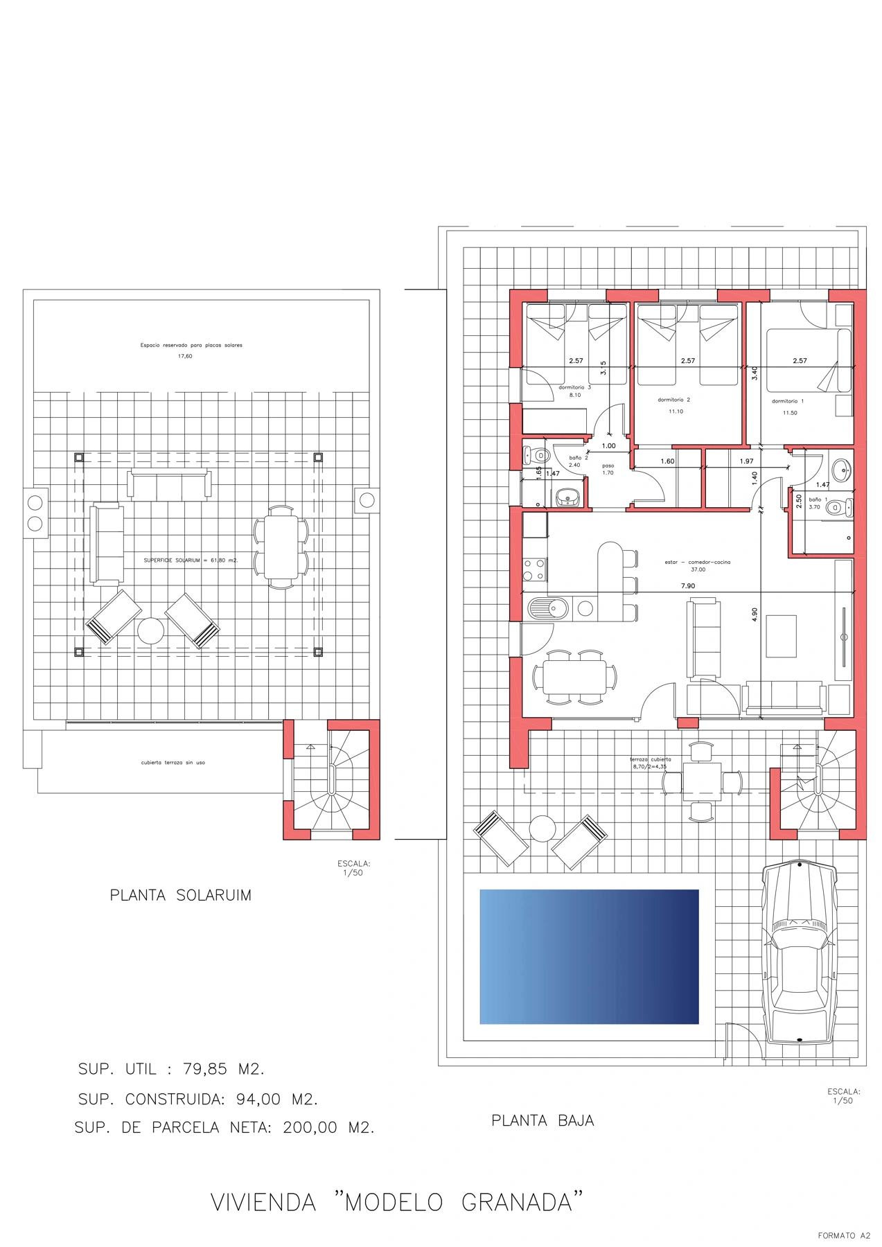 Detached home in Fuente Alamo — Ground floor and solarium, page 1