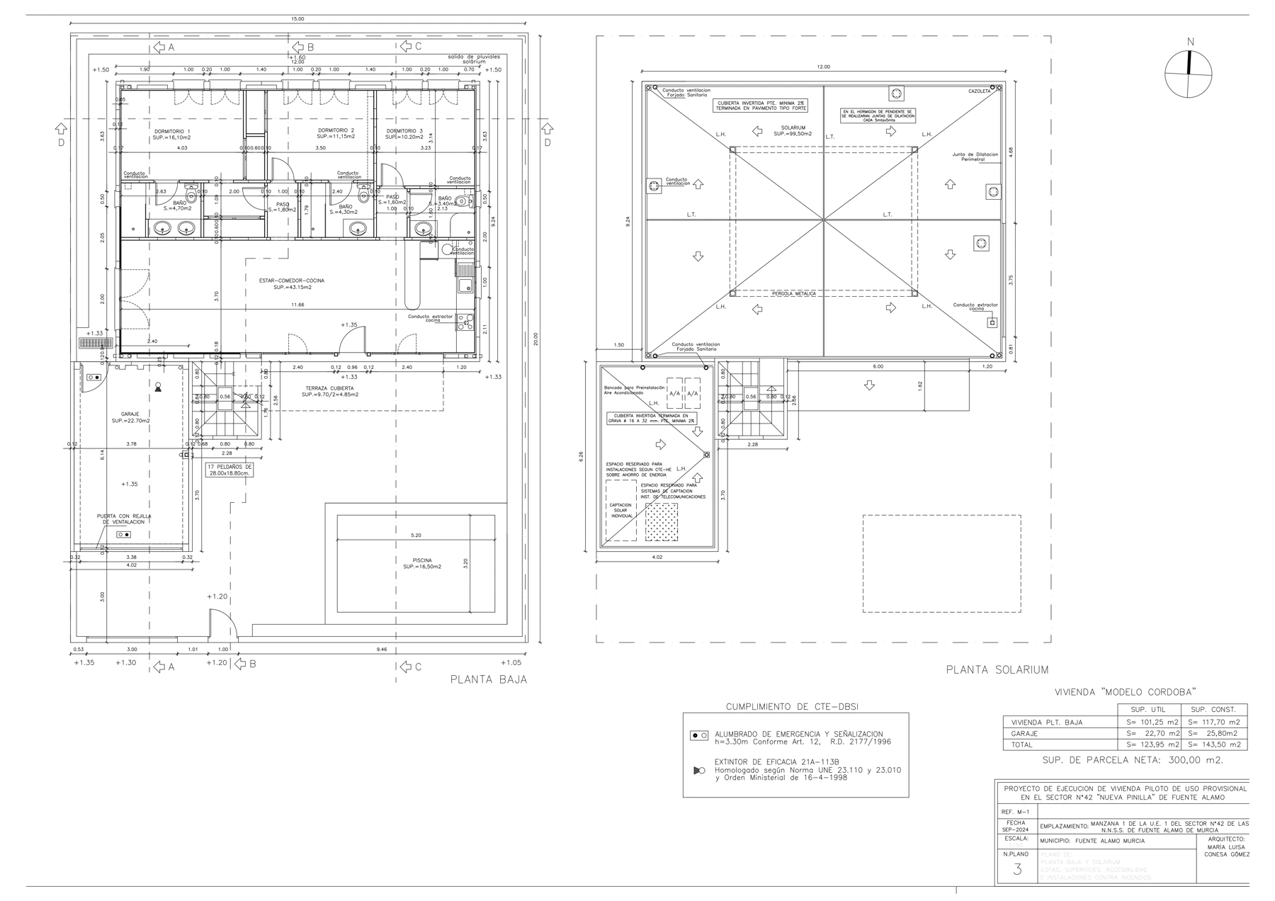 Detached home in Fuente Alamo — Ground floor, solarium and garage, page 1