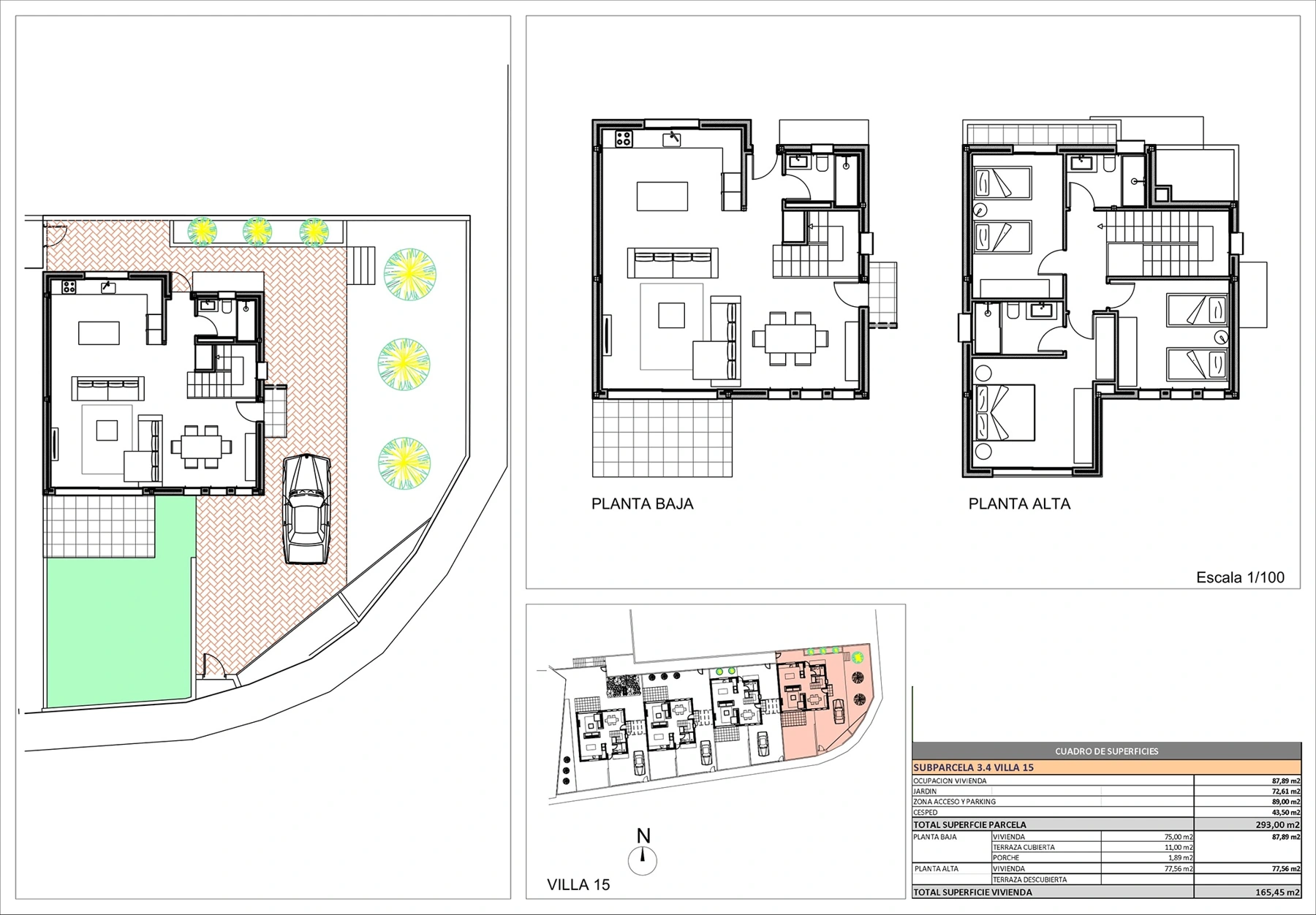 Detached home in Denia — Ground and first-floor plans, page 1