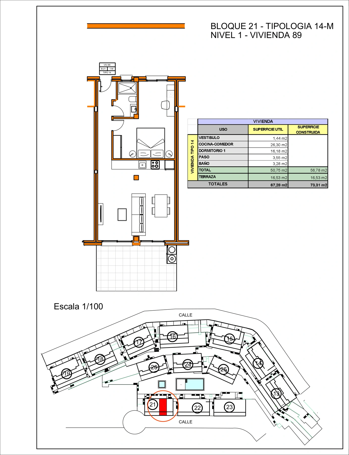 Apartment in Xeresa — Apartment and location plan, page 1