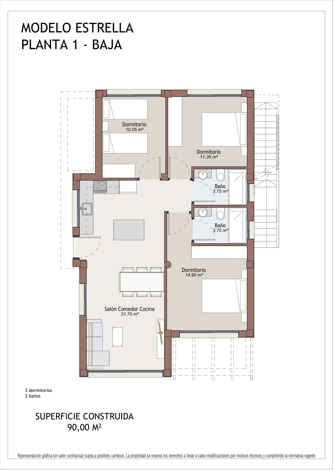 Detached home in Vera — Floor plans, solarium and optional basement, page 1