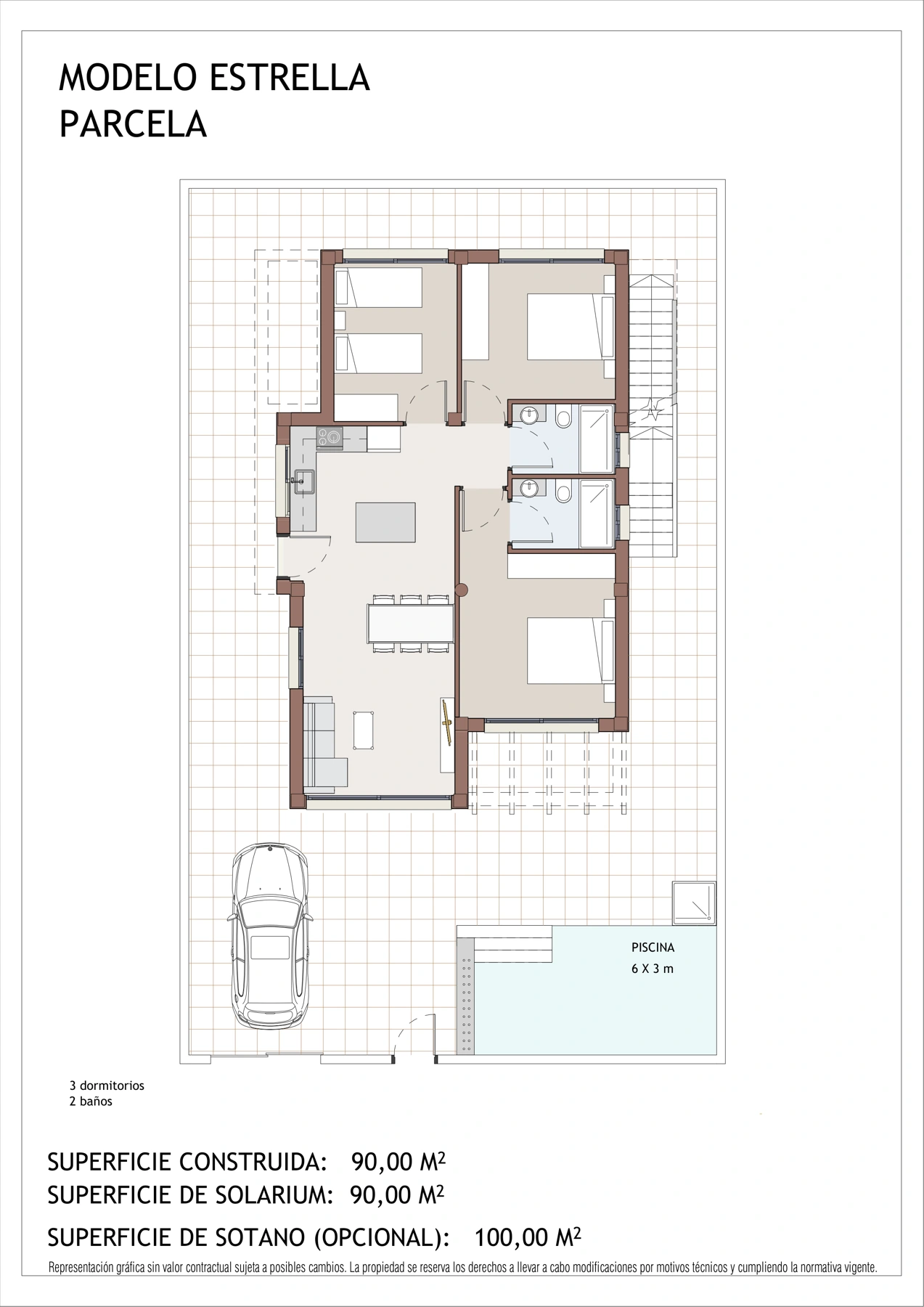 Detached home in Vera — Floor plans, solarium and optional basement, page 4