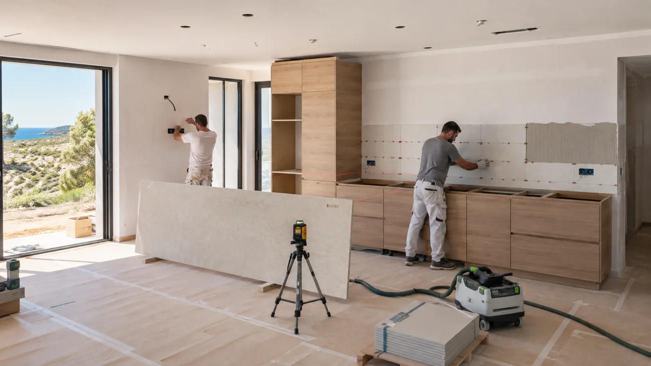 Kitchen installation and interior finishing work